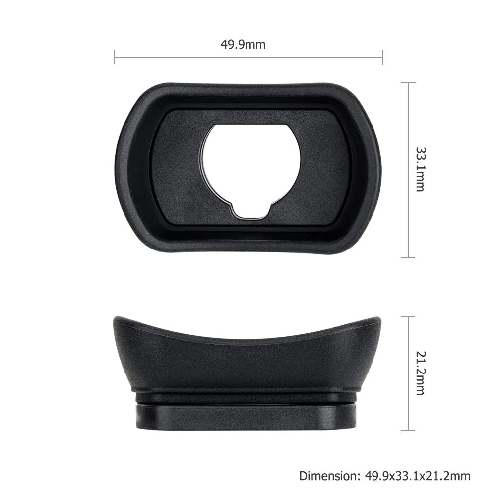 Kiwifotos Long Soft Viewfinder Eyecup Eyepiece for Fuji Fujifilm X-T5 X-T4 X-T3 X-T2 X-T1 X-H1 X-H2 X-H2S XT5 XT4 XT3 XT2 GFX 50S II GFX100S GFX100 Camera,Replace Fujifilm EC-XT L,EC-GFX,EC-XHW Eyecup Fujifilm EC-XT L Replacement - Image 2