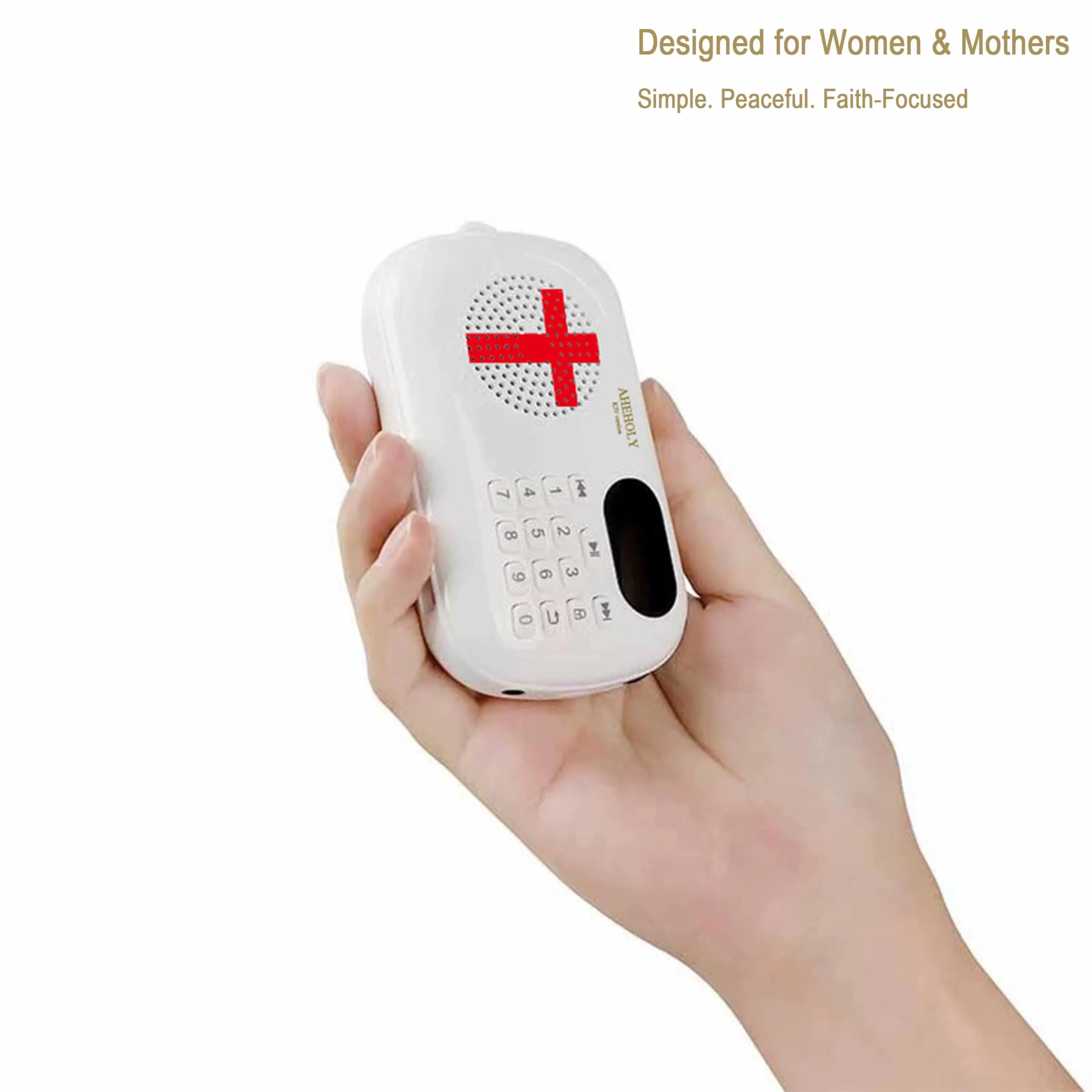 KJV Audio Bible Player – Portable Electronic Bible Device, Offline Rechargeable Scripture Player with Simple Buttons for Seniors & Home Use, White - Image 2