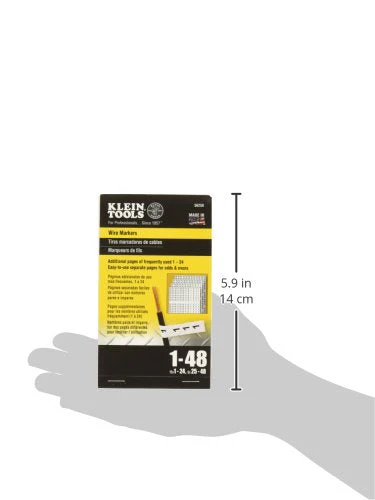 Klein Tools 56250 Wire Marker Book, 1-48 - Image 10