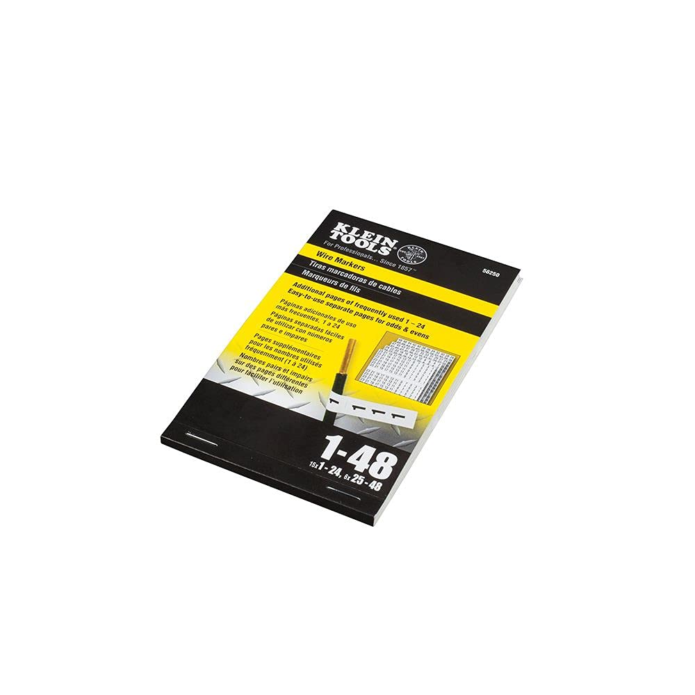 Klein Tools 56250 Wire Marker Book, 1-48 - Image 5
