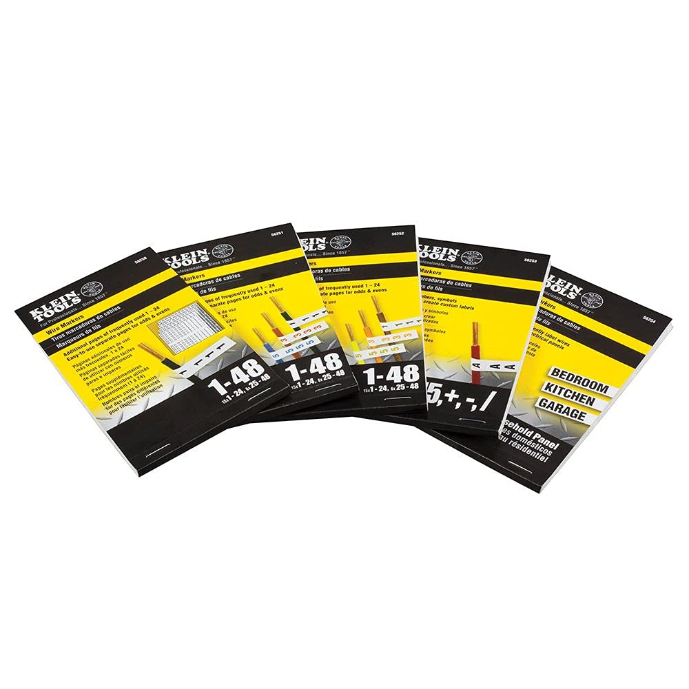 Klein Tools 56250 Wire Marker Book, 1-48 - Image 9
