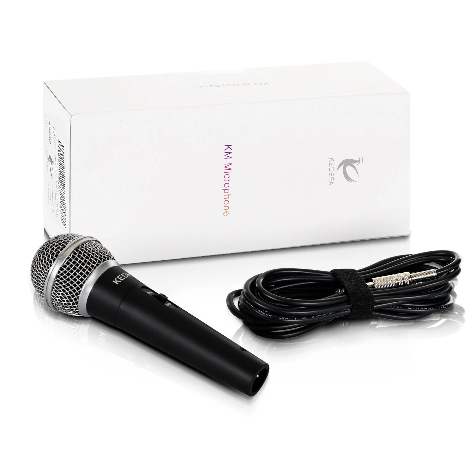 KM58 Handheld Wired Karaoke Microphone, Cardioid Dynamic Vocal Mic with 13.12ft Detachable XLR Audio Cable and ON/Off Switch, for Karaoke Singing Machine, Speaker - Image 7