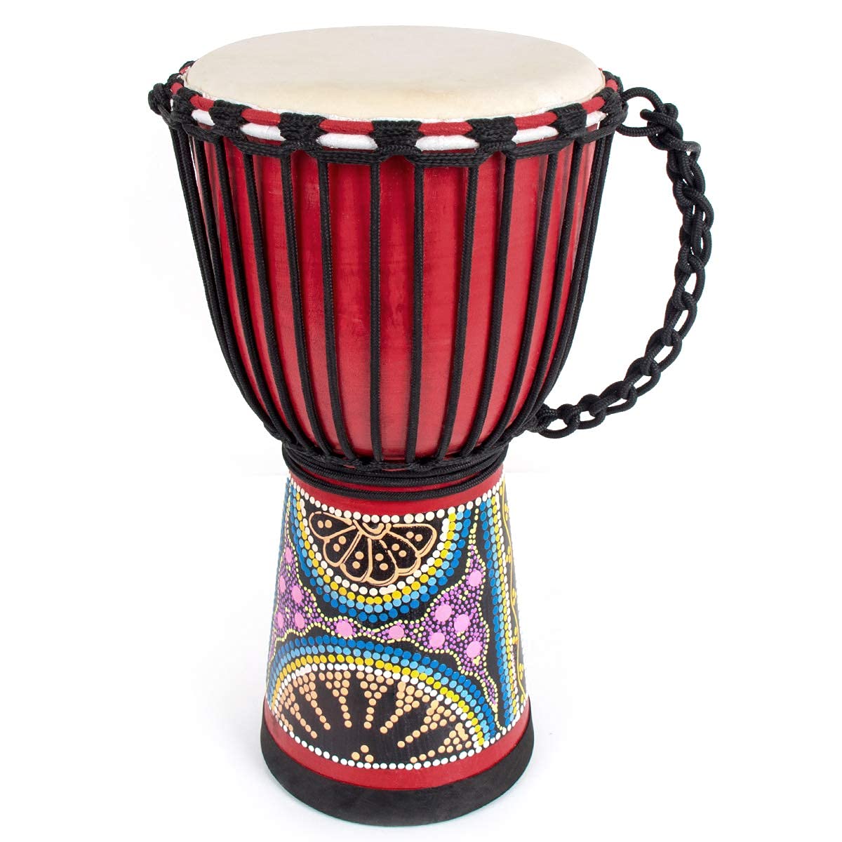 Kmise 8" Djembes African Hand Drum Mahogany Standard Goat Skin Drumhead (MI3039) 8 inch