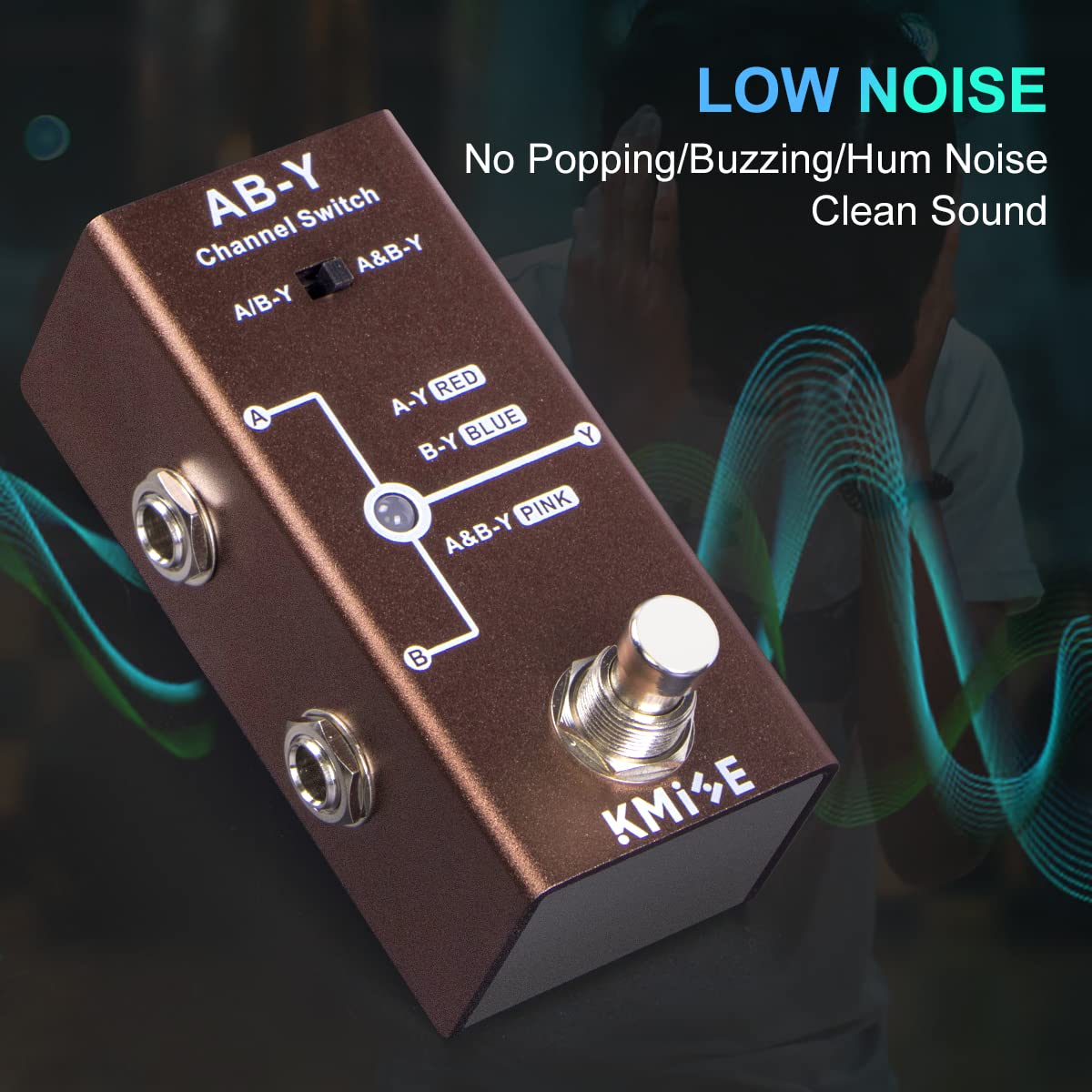 Kmise ABY Pedal,Box Line Selector AB Switch,Electric Guitar Effects Pedal Mini Single Type DC 9V True Bypass - Image 4