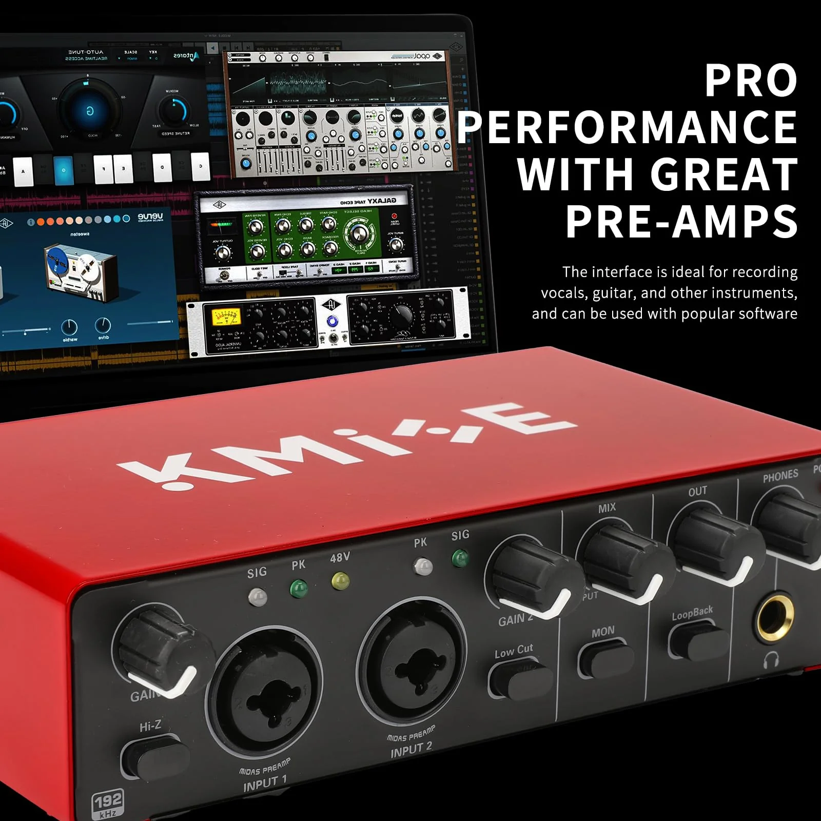 Kmise USB Audio Interface for Guitarists, Vocalists, Podcasters or playback studio quality sound - Image 6