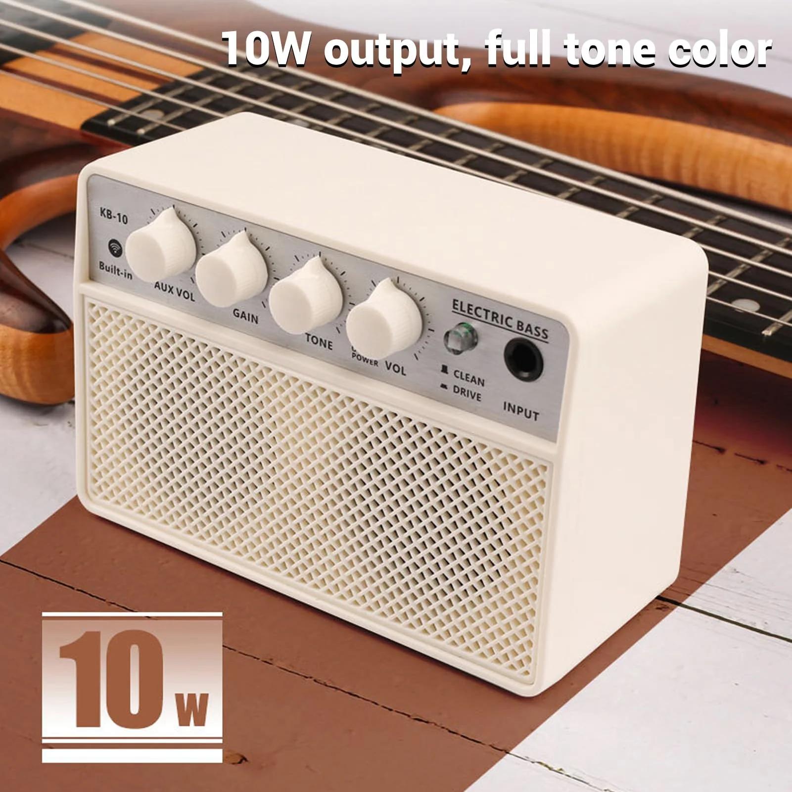 KOKKO KB-10 Bass Amplifier Portable Mini Bluetooth Audio 10W Mini Bass Amplifier Portable Rechargeable Bass Guitar Practice Amplifier - Image 3