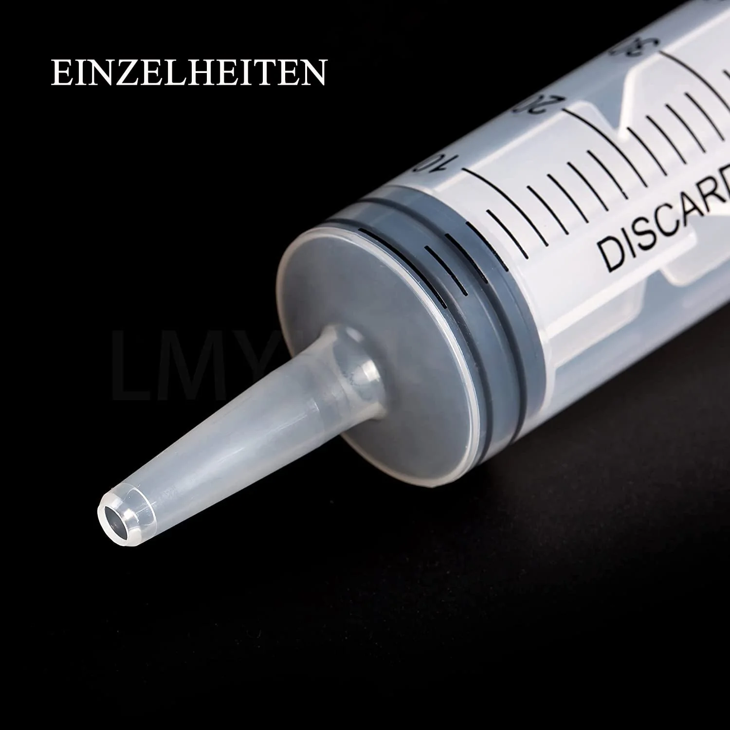 KOMUNJ Large Plastic Syringe with 1 Hose for Engine Oil Liquid Animal Feeding Experiments Industrial Use (60 ml) 60 ml - Image 4