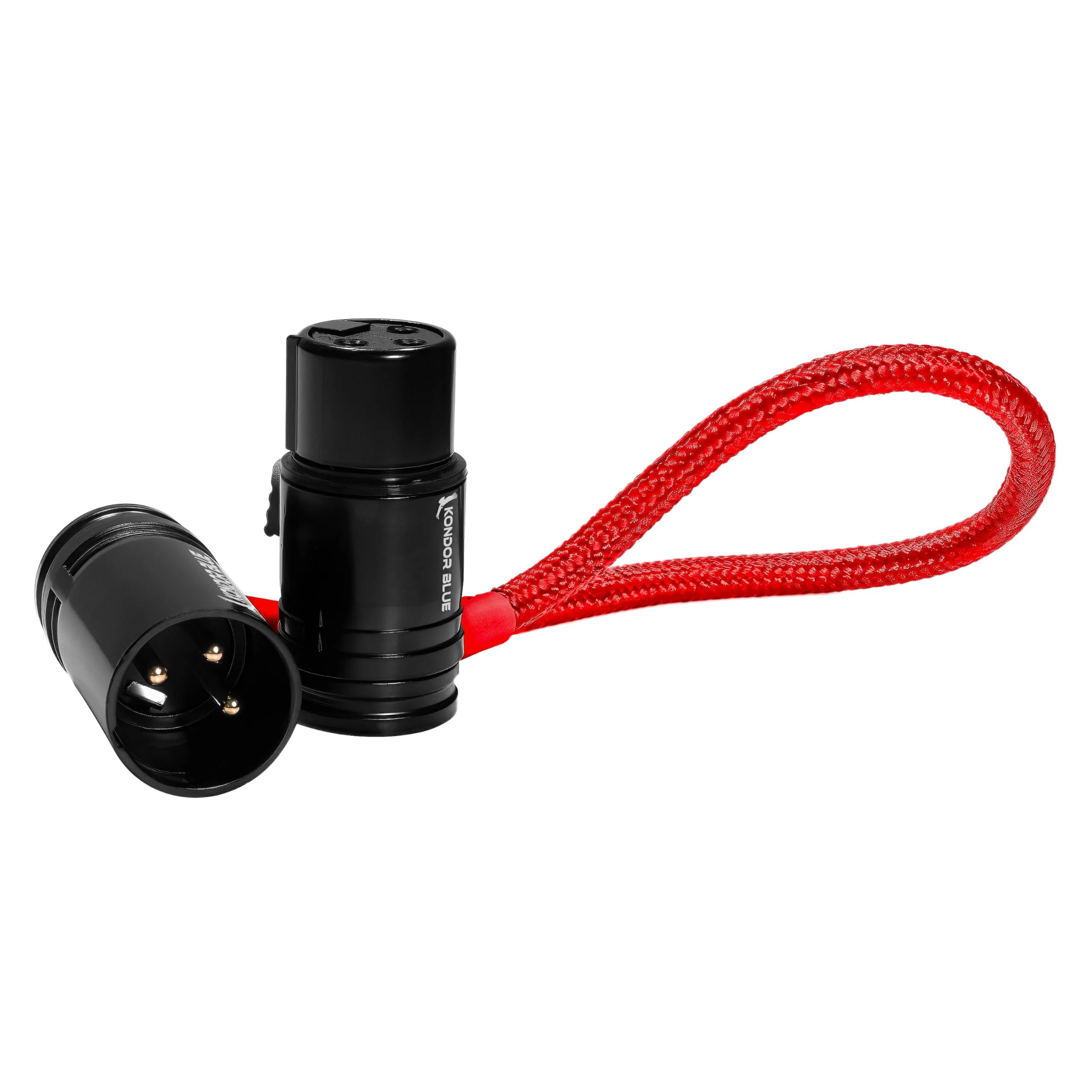 KONDOR BLUE | 8” Straight Low Profile Right Angle XLR Cable | for Cameras, Microphones, Studio Audio,Low Profile, & Adjustable Angle | Red - Image 2