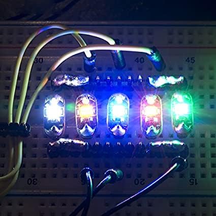 KOOKYE 25x LEDs Red/Yellow/White/Blue/Green for Arduino and Raspberry Pi Microcontroller (5x LEDs in Five Colours) - Image 7