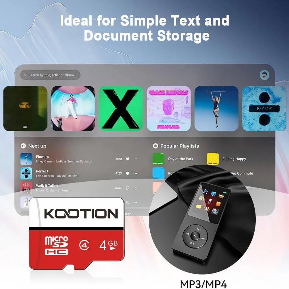 KOOTION 4 GB Micro SD Cards 5-Pack, Class 4 MicroSD Flash Memory Card, C4, TF Card with Adapter for MP3/MP4/Old Phones - Image 3