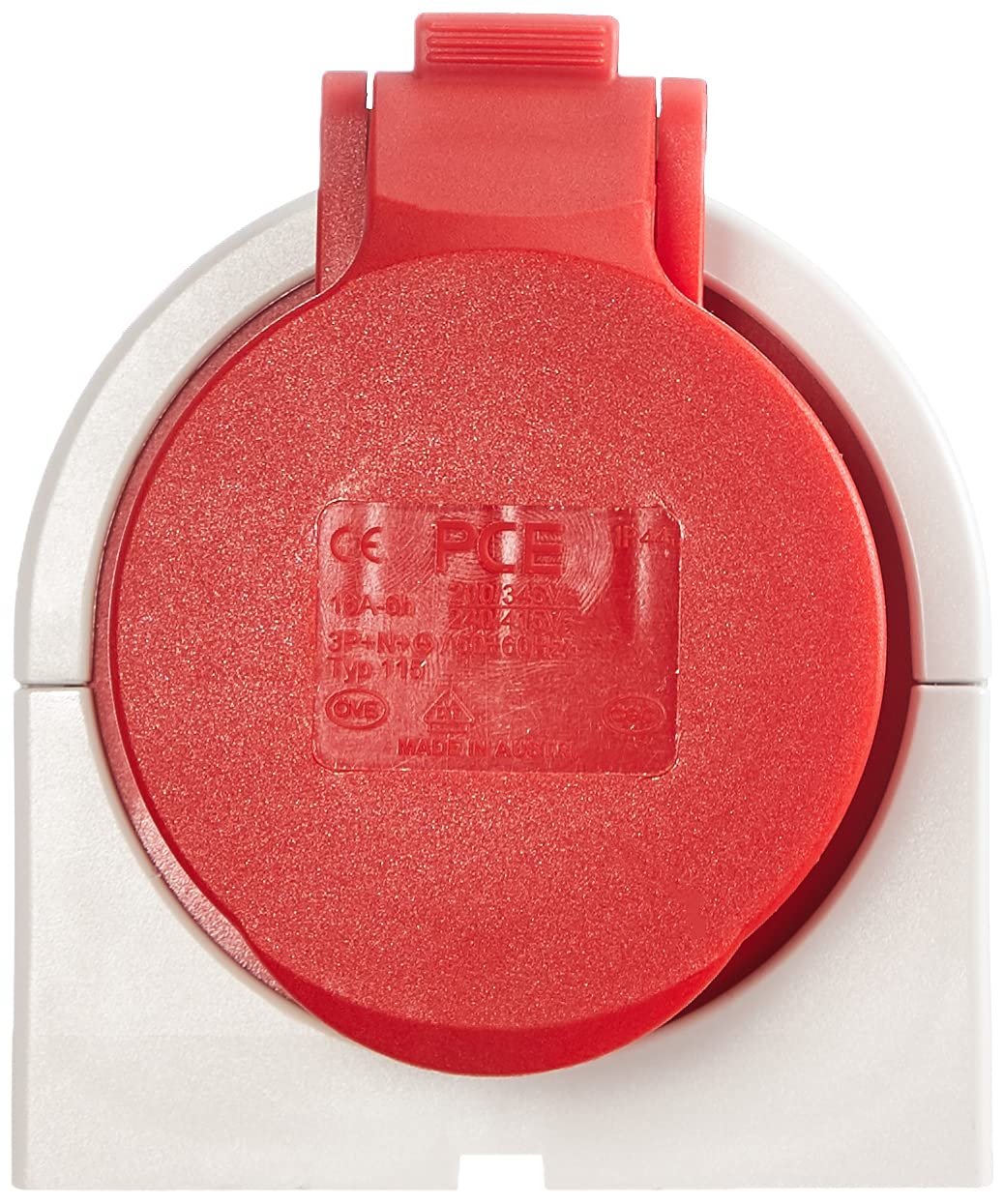 Kopp 101600002 CEE Wall socket, 5 Pin 16 A 400 V Red Single - Image 3