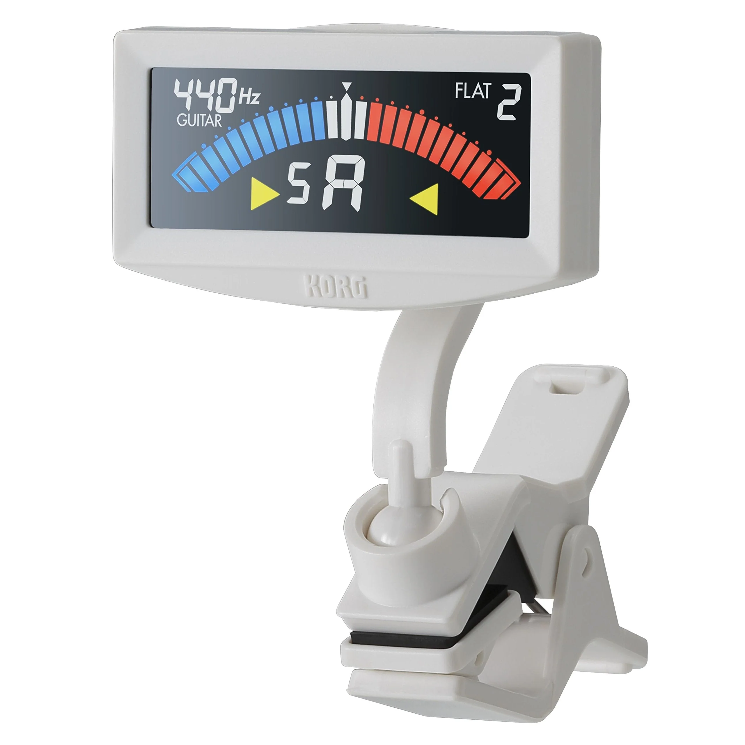 Korg PitchCrow Clip-On Guitar Tuner (AW-4G-WH) White Single - Image 2