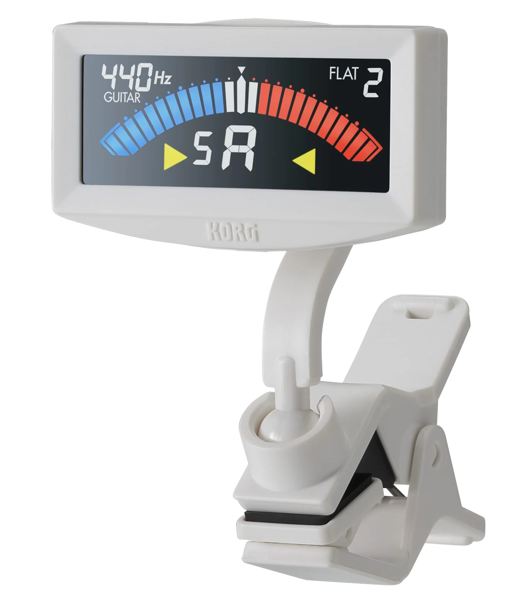 Korg PitchCrow Clip-On Guitar Tuner (AW-4G-WH) White Single - Image 4