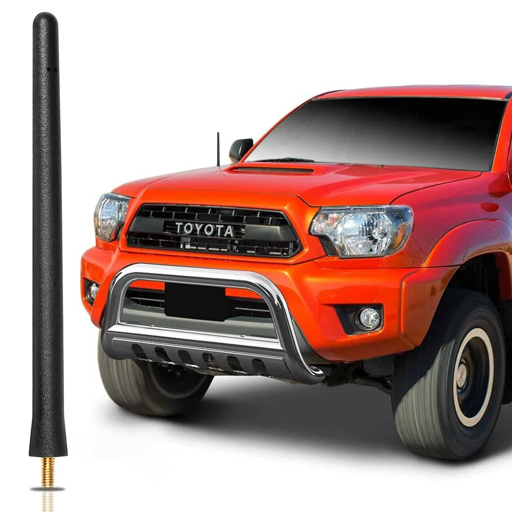 KSaAuto 6 3/4 Inch Antenna for 1995-2015 Toyota Tacoma - Flexible Rubber Short Tacoma Antenna for FM AM Reception