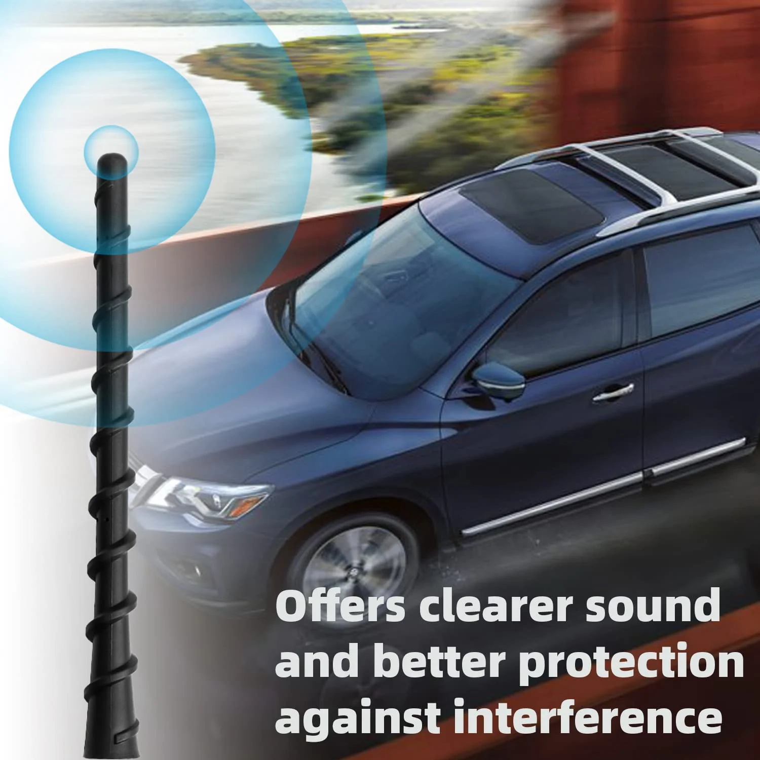 KSaAuto Antenna Compatible with 2003-2023 Nissan Pathfinder Rogue Murano Cube Juke Versa Kicks Leaf 370Z 350Z NV200 Car Accessories, 7 Inch Replacement Radio Antenna Mast Ni-ssan - Image 7