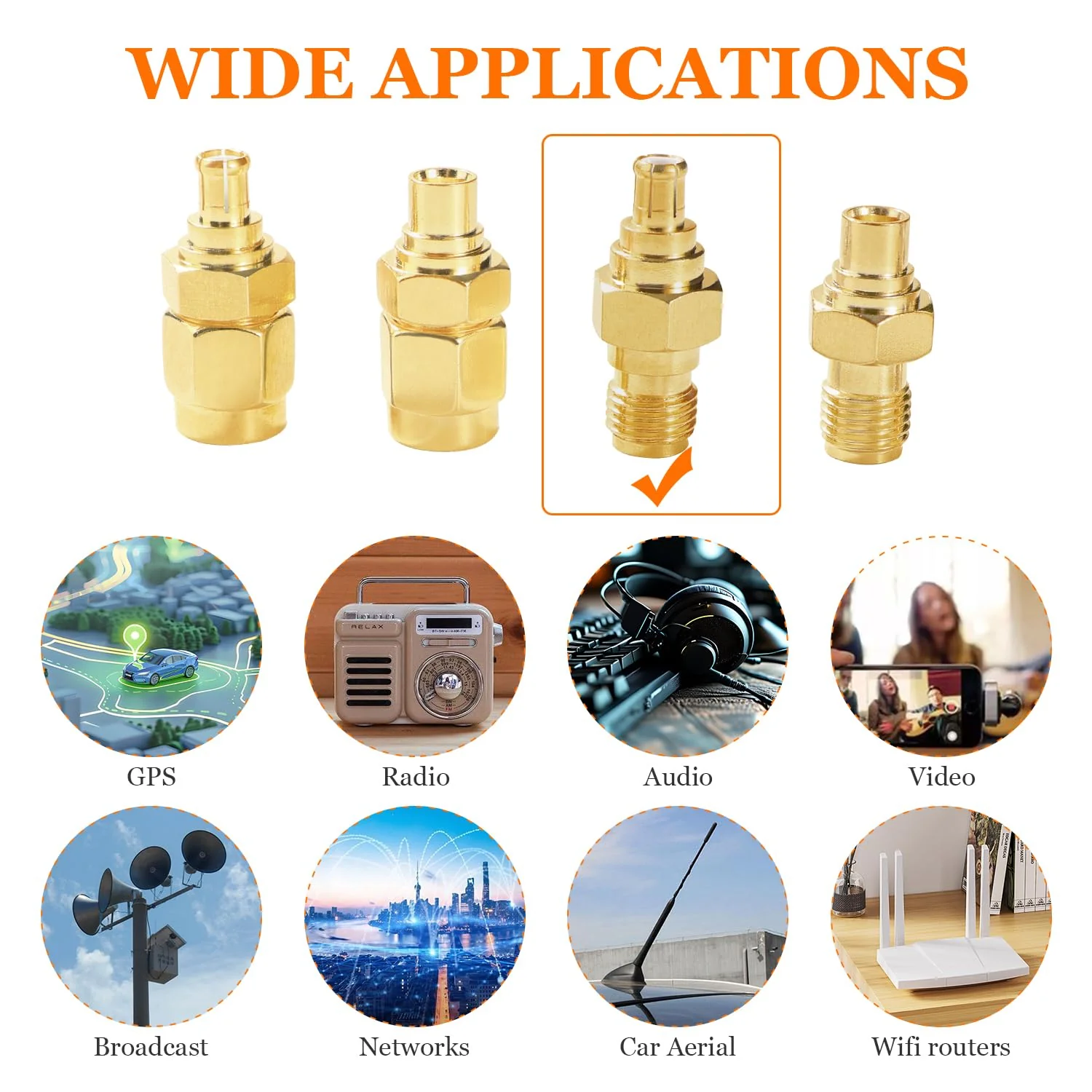 KUOQIY 2 pieces SMA female to MCX male antenna plug, SMA to MCX adapter, for antenna 4G LTE WiFi wireless router GPS system - Image 4