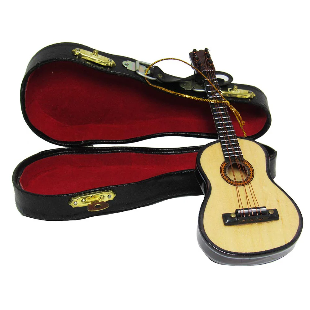 Kurt Adler J4544 5.52" Wood Pearlized Guitar Ornament Multi Color - Image 2