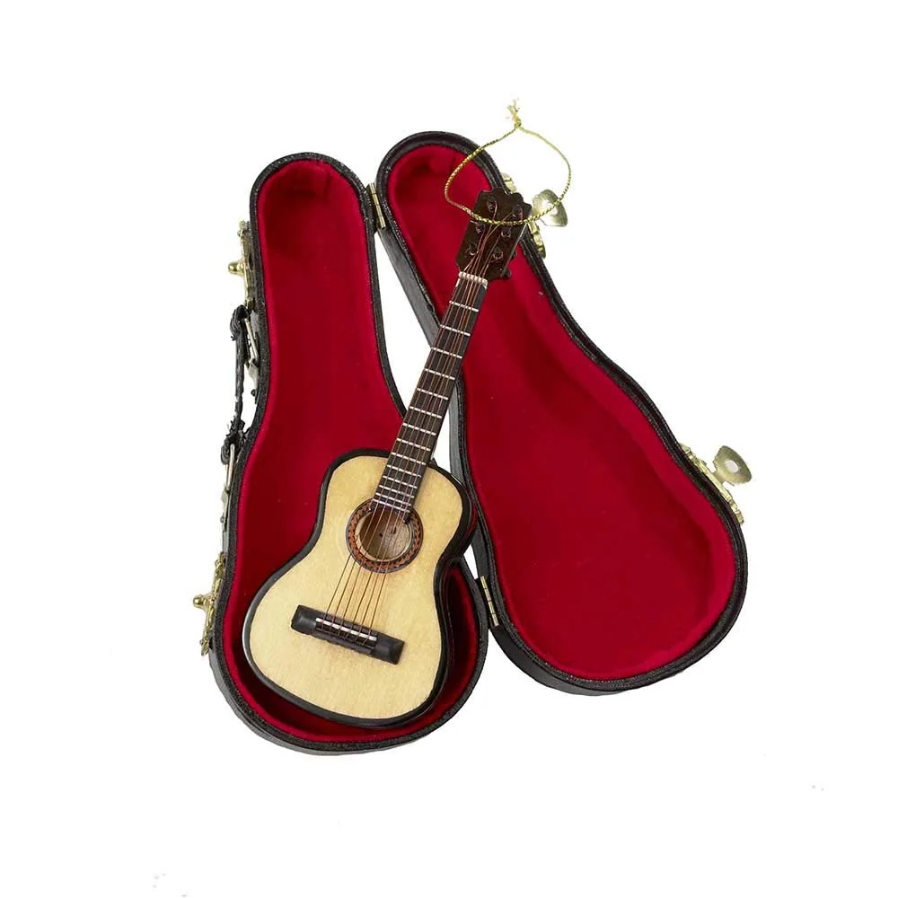 Kurt Adler J4544 5.52" Wood Pearlized Guitar Ornament Multi Color - Image 6