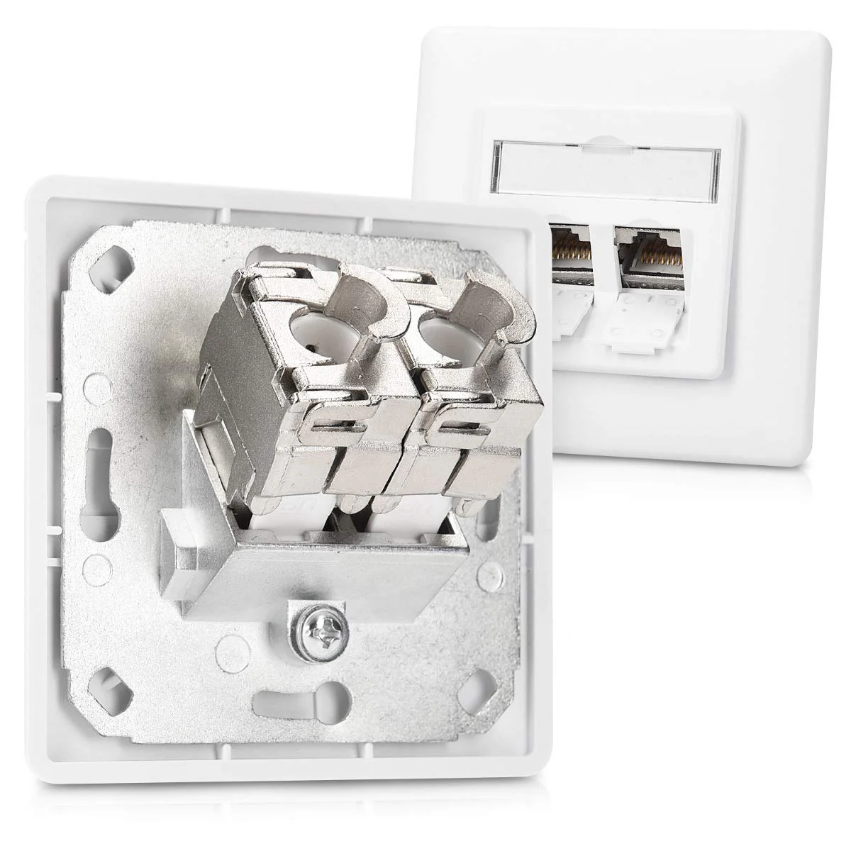 kwmobile Keystone Module Jacks - 24 Piece CAT6A Shielded Keystone Jack RJ45 Cat 6A Ethernet Module 10 Gbit with Shielded Metal Housing 24x - Image 3