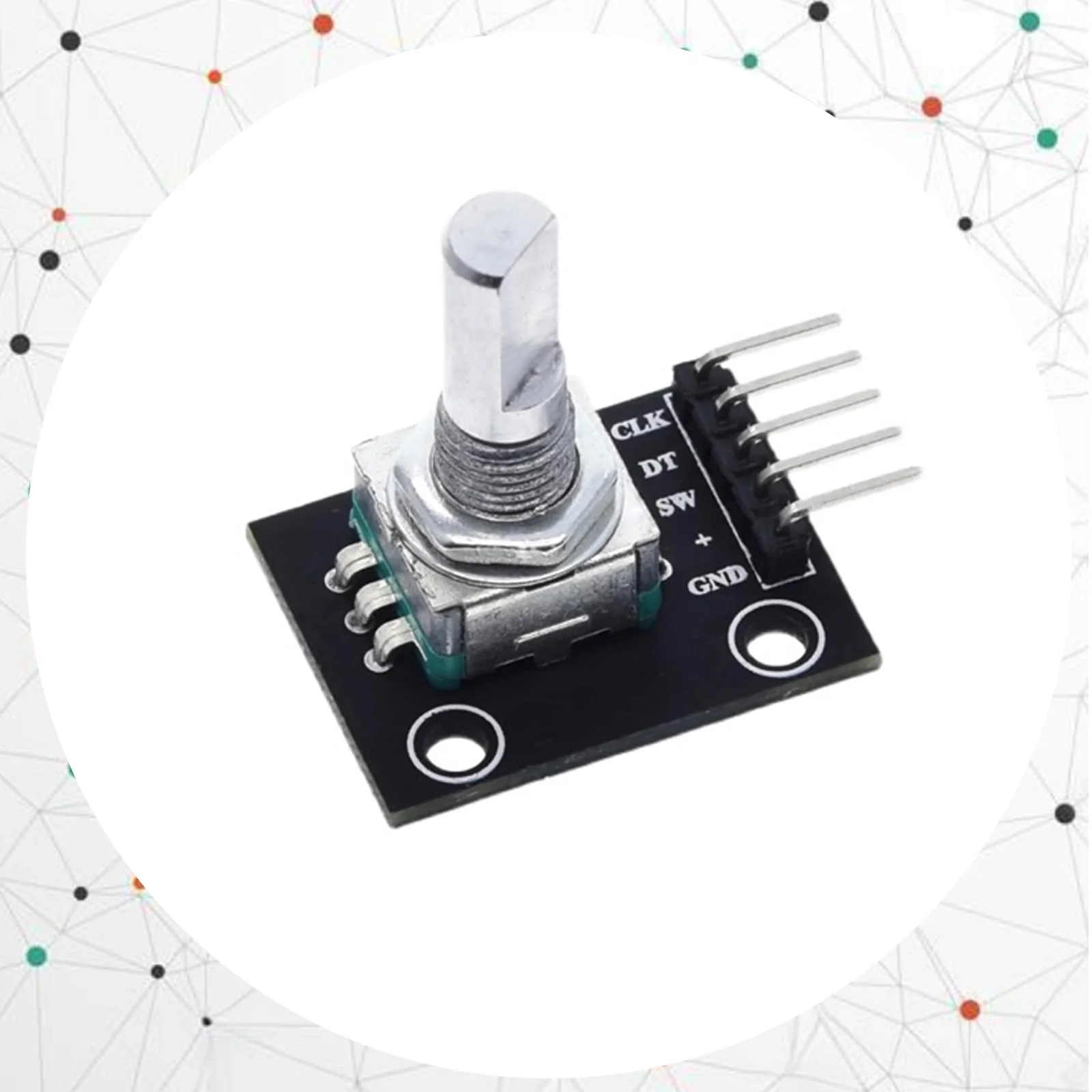 KY-040 Rotary Encoder, Rotary Encoder Module, 360 Degree Encoder, Encoder, Rotary Encoder, Code Switch, Digital Potentiometer, Pack of 10 - Image 2