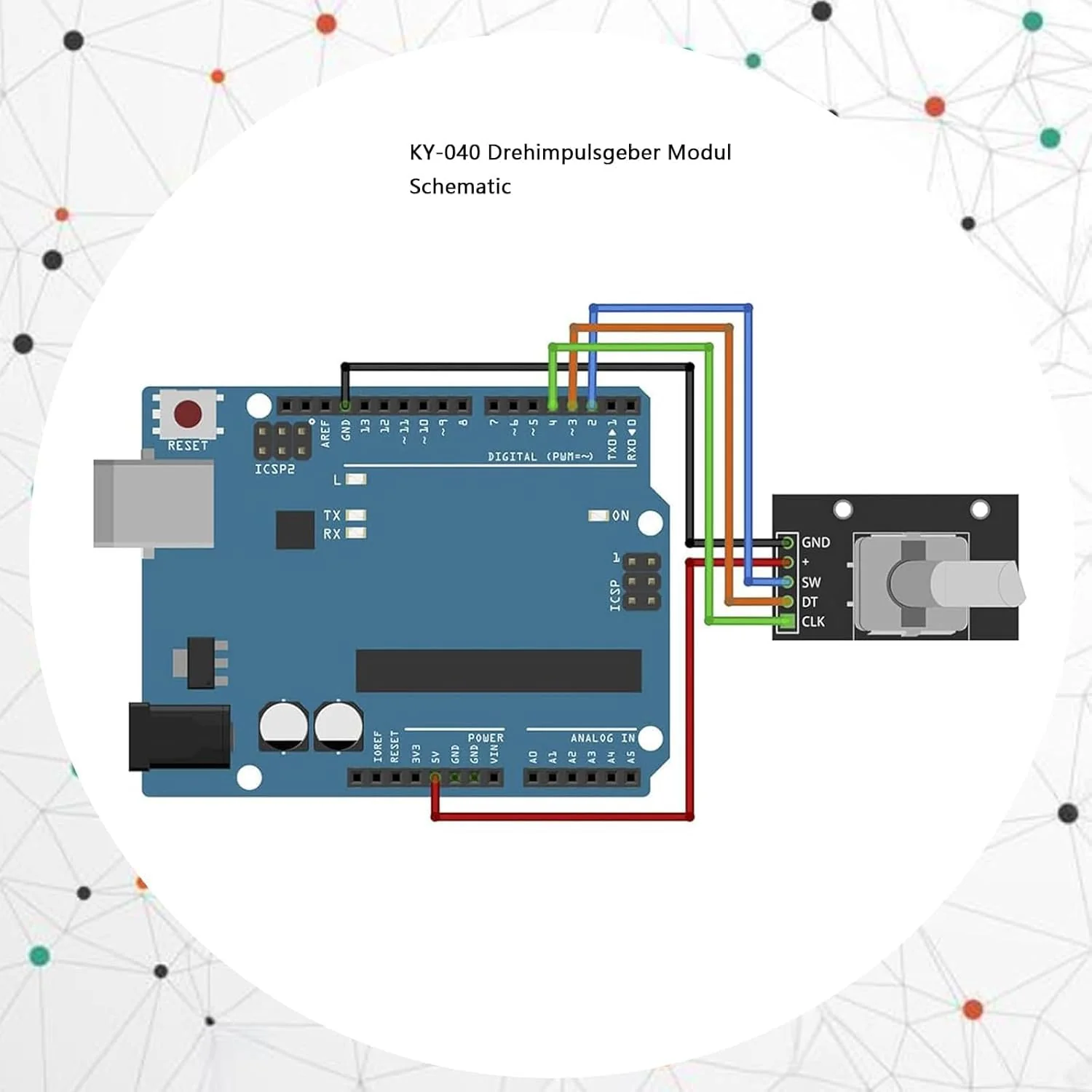 KY-040 Rotary Encoder, Rotary Encoder Module, 360 Degree Encoder, Encoder, Rotary Encoder, Code Switch, Digital Potentiometer, Pack of 10 - Image 5