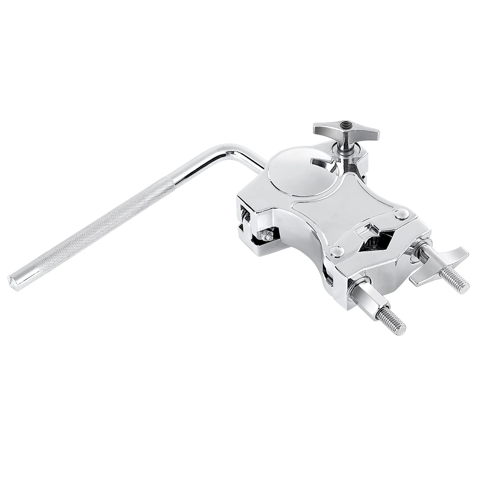 L-Rod Cowbells Clamp,Silver Drum Clamp Cowling Mounting Bracket Expansion Clamp, Adjustable Percussion Drum Set Cowbell Bracket for Toms, Cowbells, Clappers, etc. - Image 6