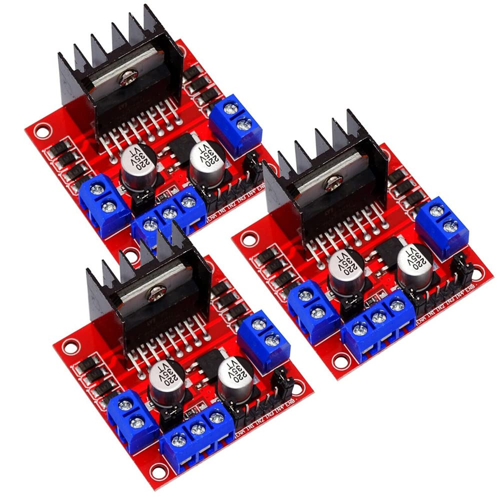 L298N Motor Driver Power Amplifier Stepper Motor Driver Module Board for AR-duino Pi Pack of 2 - Image 3