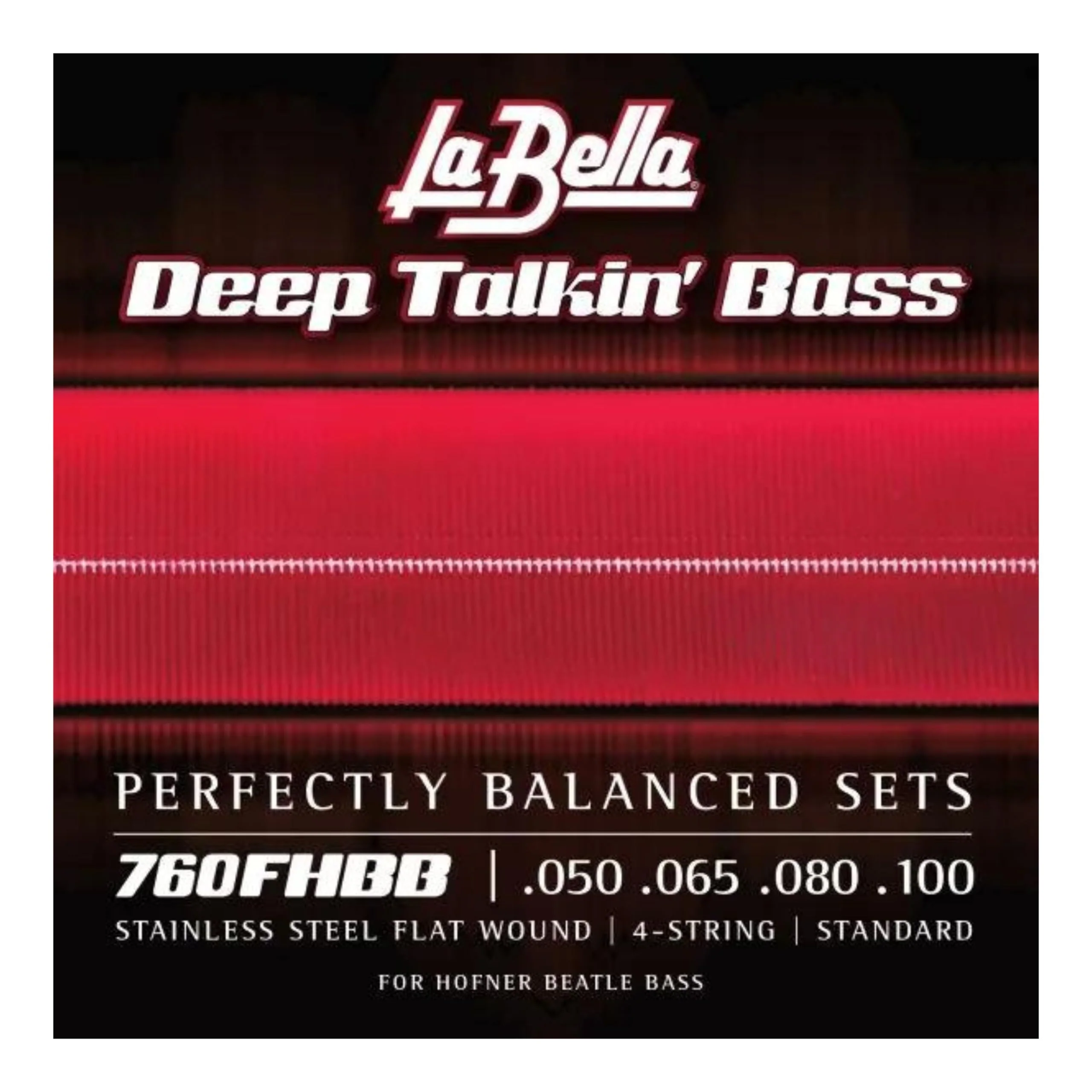 La Bella 760FHBB Deep Talkin' Stainless Steel Flat Wound - Standard Beatle, Bass Guitar Strings 50-100 - Image 2