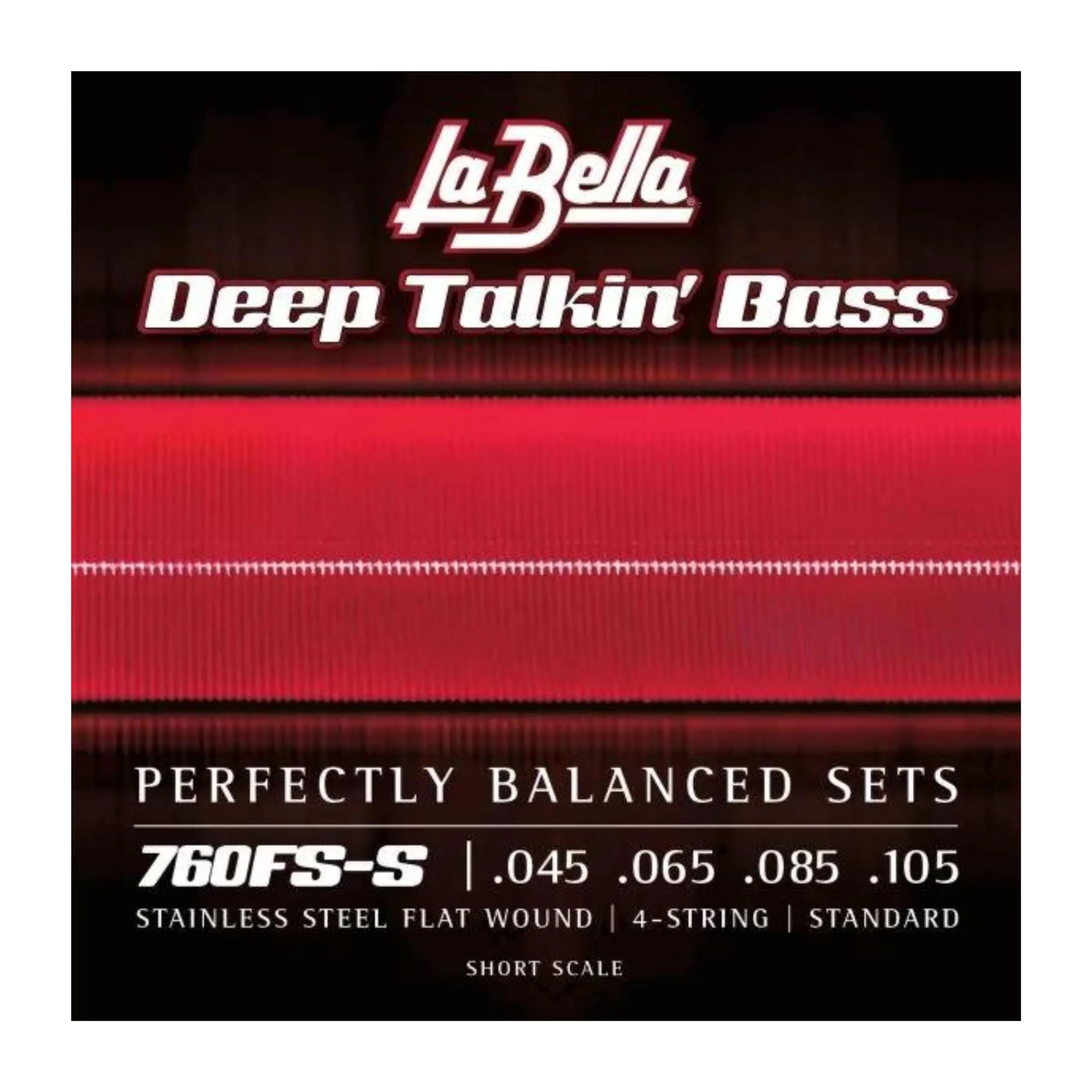 La Bella 760FS-S Deep Talkin' Stainless Steel Flat Wound - Standard Short Scale Bass Guitar Strings 45-105 Talkin Bass Flats-Standard 45-105, Short Scale - Image 2