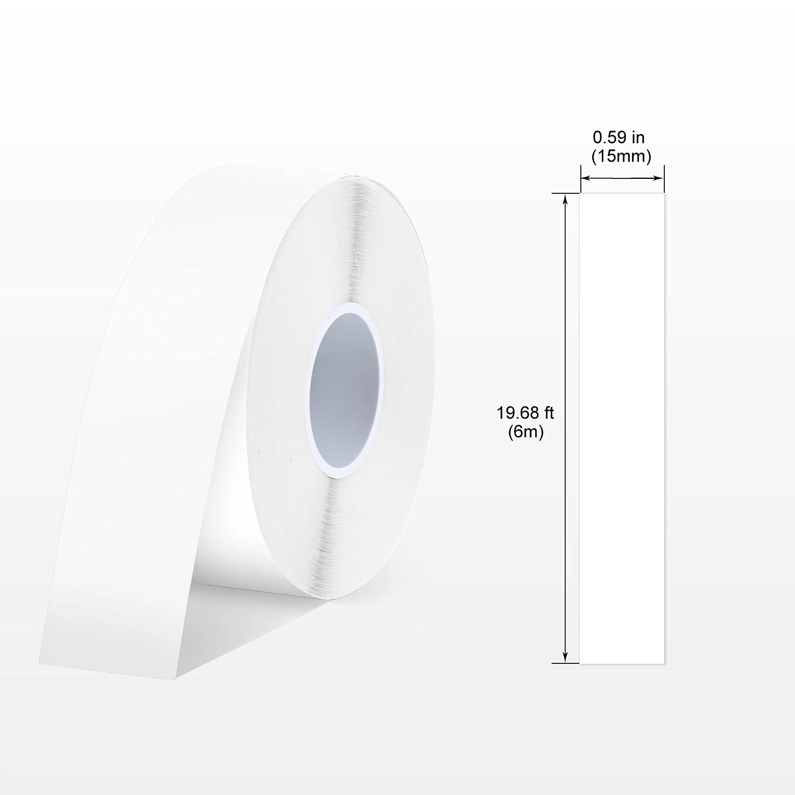 Label Maker Tape SUPVAN E10 Adapted Label Print Paper Refill Size 2 Packs Continous 0.59inx19.68ft Thermal Laminated Waterproof Self-Adhesive Multipurpose Labeling Tape Replacement - Image 2