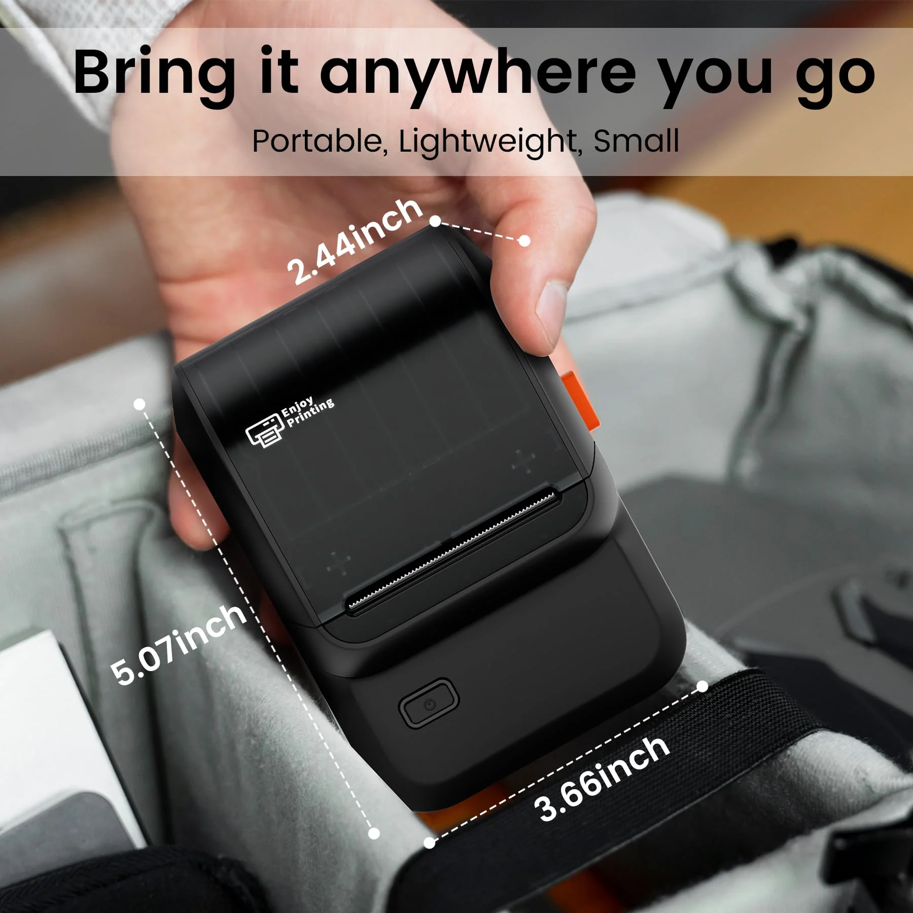 Label Maker, Thermal Label Maker, Barcode Label Printer for Small Business, Bluetooth Label Maker Machine Compatible with Phone & PC, Inkless Portable Label Makers for Address, Logo, Barcode Black - Image 3