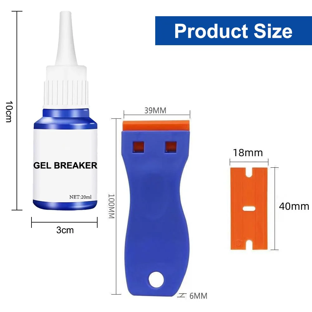 Label remover, adhesive residue remover, adhesive remover, sticker remover, quickly removes adhesive residue, labels, stickers from smooth surfaces, label remover, with a multi-purpose scraper - Image 2