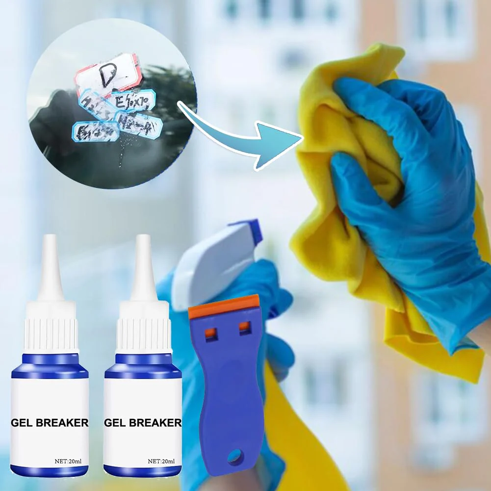 Label remover, adhesive residue remover, adhesive remover, sticker remover, quickly removes adhesive residue, labels, stickers from smooth surfaces, label remover, with a multi-purpose scraper - Image 5