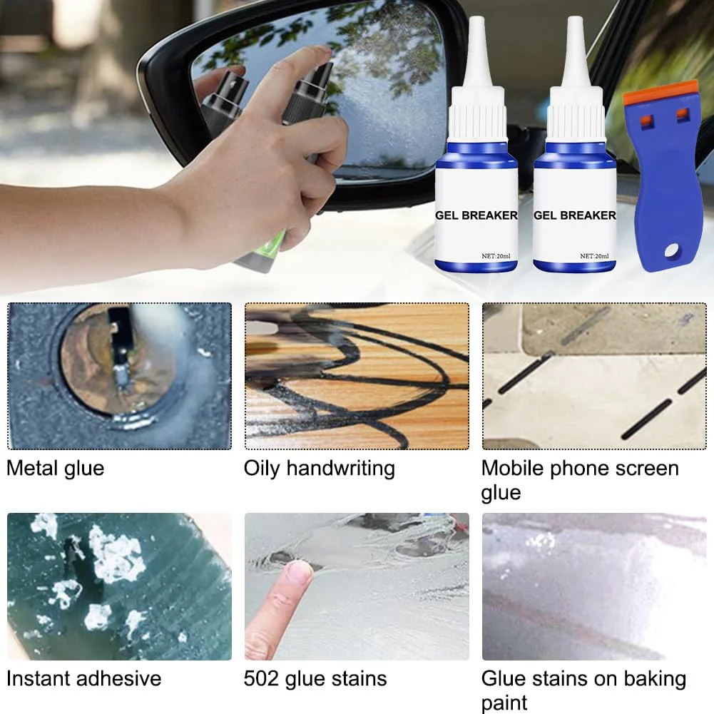 Label remover, adhesive residue remover, adhesive remover, sticker remover, quickly removes adhesive residue, labels, stickers from smooth surfaces, label remover, with a multi-purpose scraper - Image 6