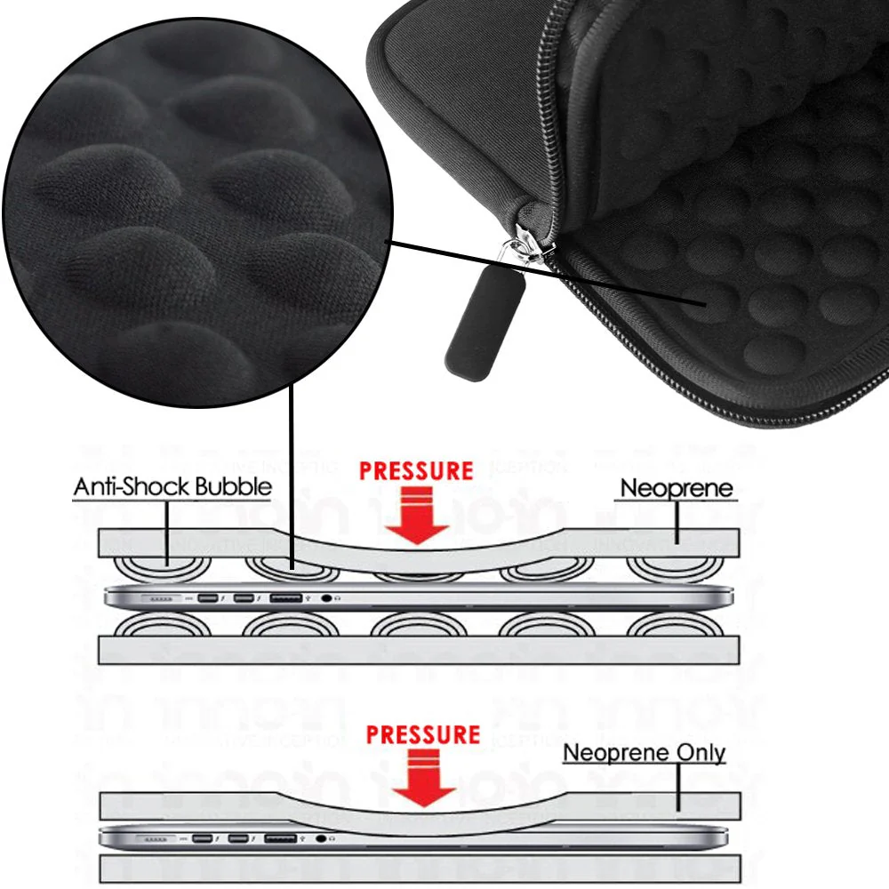 Lacdo Shockproof External CD DVD Hard Drive Sleeve Storage Pouch Bag for Burner Player Writer Blu-Ray BlueFire/Asus/LG/Dell/Asus/Pioneer/HP/VersionTech Neoprene Portable Protective Carrying Case,Black Black - Image 4