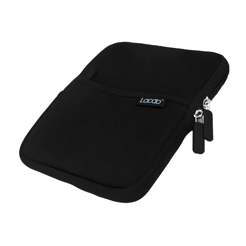 Lacdo Shockproof External CD DVD Hard Drive Sleeve Storage Pouch Bag for Burner Player Writer Blu-Ray BlueFire/Asus/LG/Dell/Asus/Pioneer/HP/VersionTech Neoprene Portable Protective Carrying Case,Black Black - Image 5