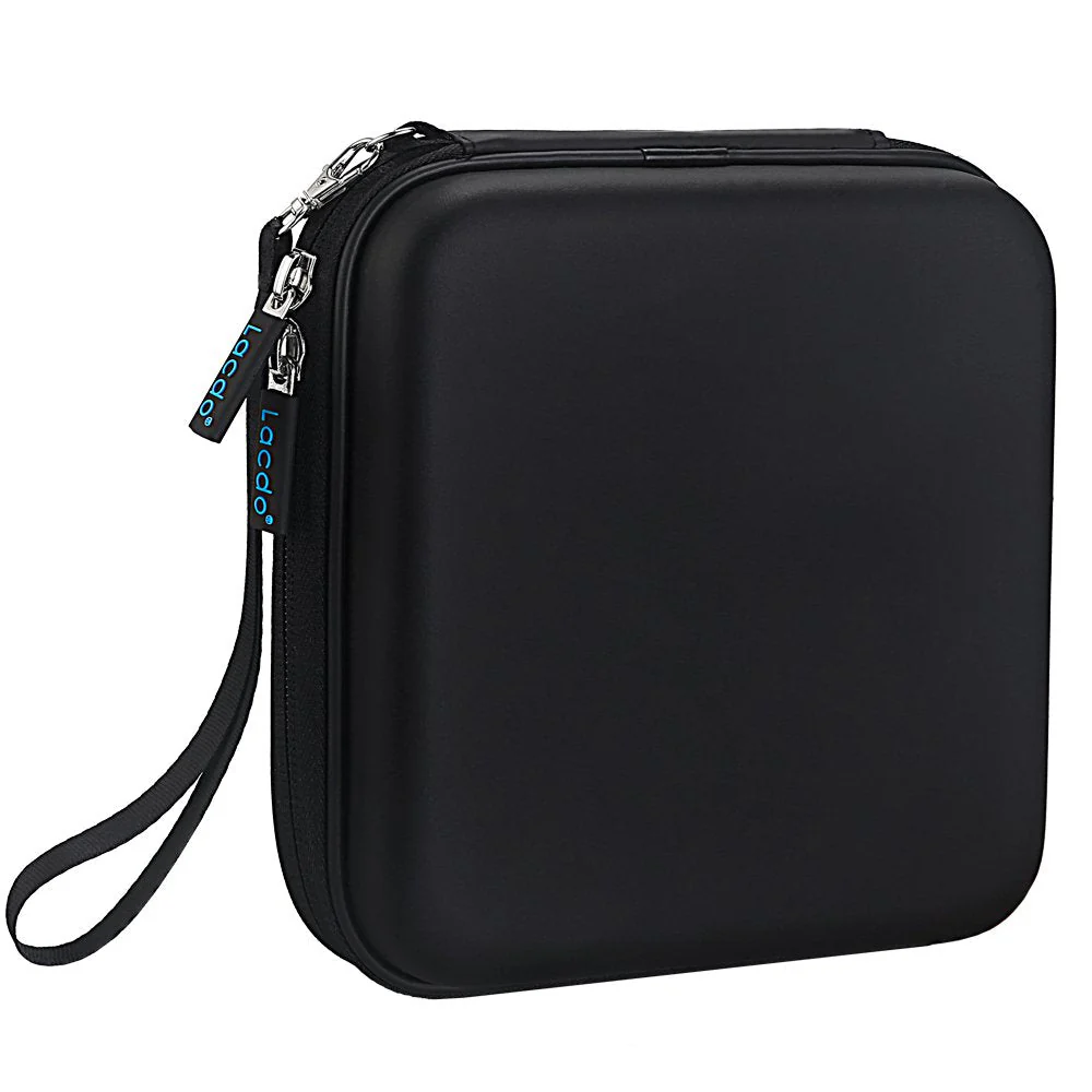 Lacdo USB CD DVD Writer Blu-Ray & External Hard Drive Protective Storage Case Bag Compatible Apple USB Superdrive, Samsung SE-208GB SE-218CB LG GP65NB60 GP60NB50 Dell ASUS External DVD Drives, Black - Image 4