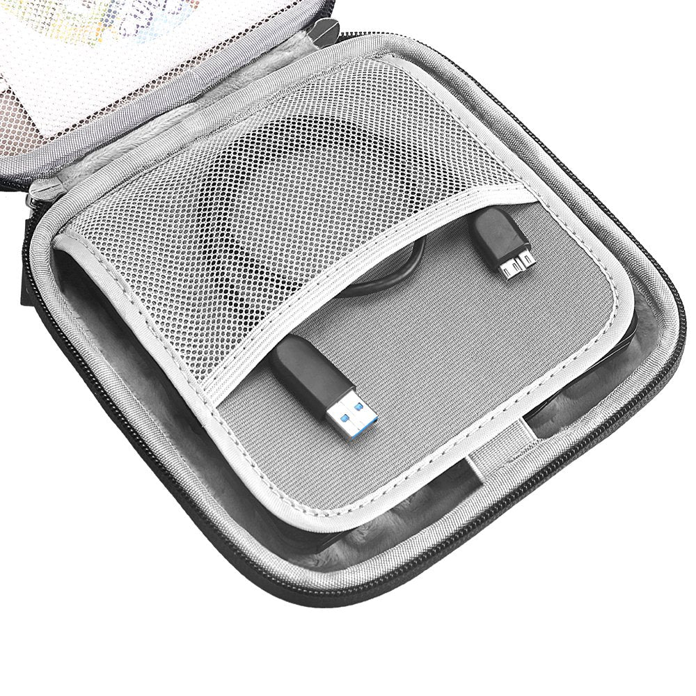 Lacdo USB CD DVD Writer Blu-Ray & External Hard Drive Protective Storage Case Bag Compatible Apple USB Superdrive, Samsung SE-208GB SE-218CB LG GP65NB60 GP60NB50 Dell ASUS External DVD Drives, Black - Image 6