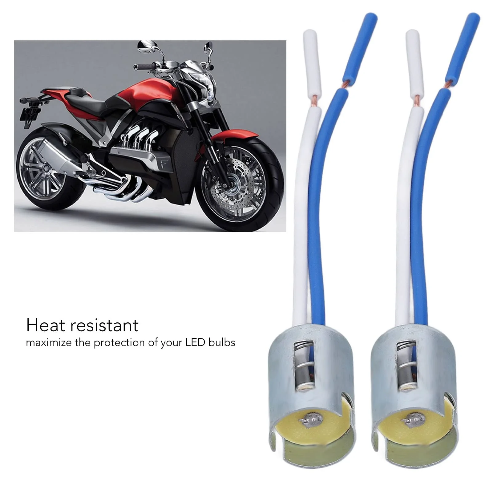 Lamp Holder Lamp Holder, 10 Pieces 1156 Lamp Holder LED Turn Signal Holder with 3.5 Inch Wiring Harness DC 12V Flexible - Image 4
