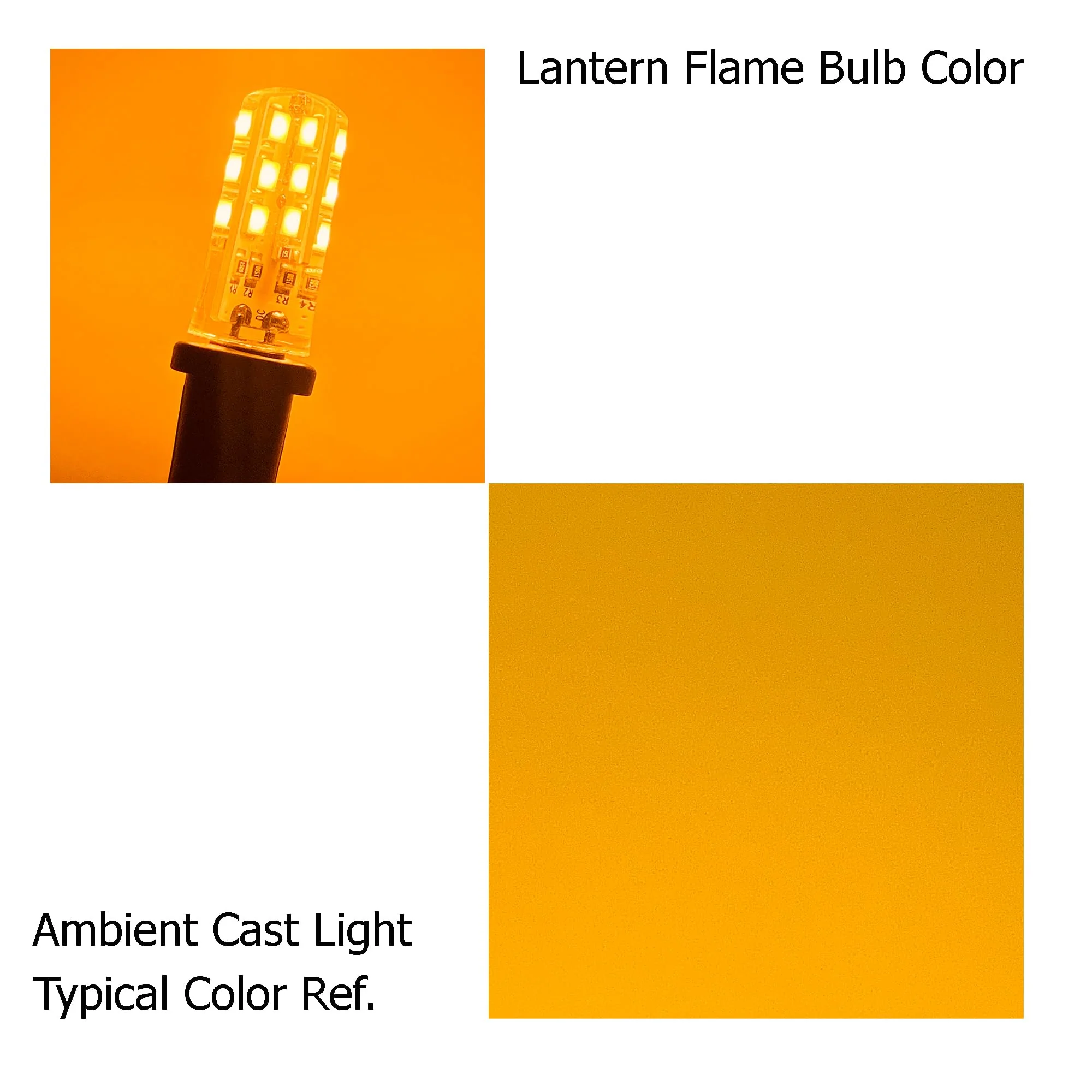 Lantern Flame Bulb Kit 1900 Kelvin Amber Orange Stage Themed Entertainment Escape Rooms 100 Lumens 12 Volts DC Battery Operated - Image 2
