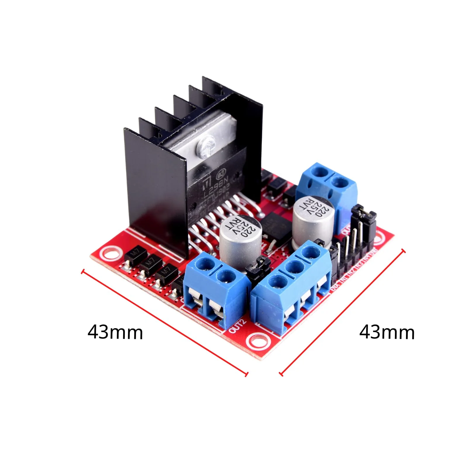 LAOMAO L298N Motor Driver Board Module DC Stepper Motor Robot Smart Car - Image 4
