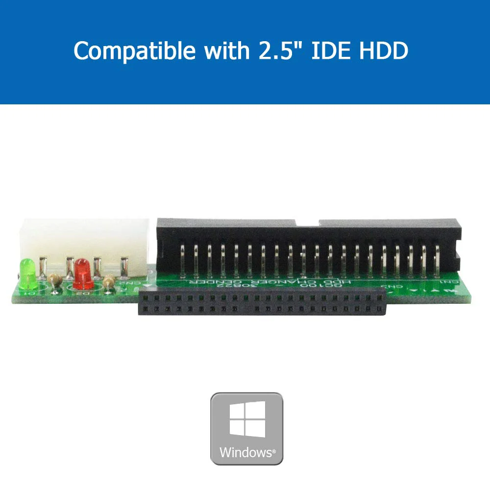 Laptop IDE to Desktop PC Adapter, 2.5 inch 44 Pin HDD Hard Disk Drive or SSD to 40 Pin 3.5 inch PATA Port Converter Card - Image 3