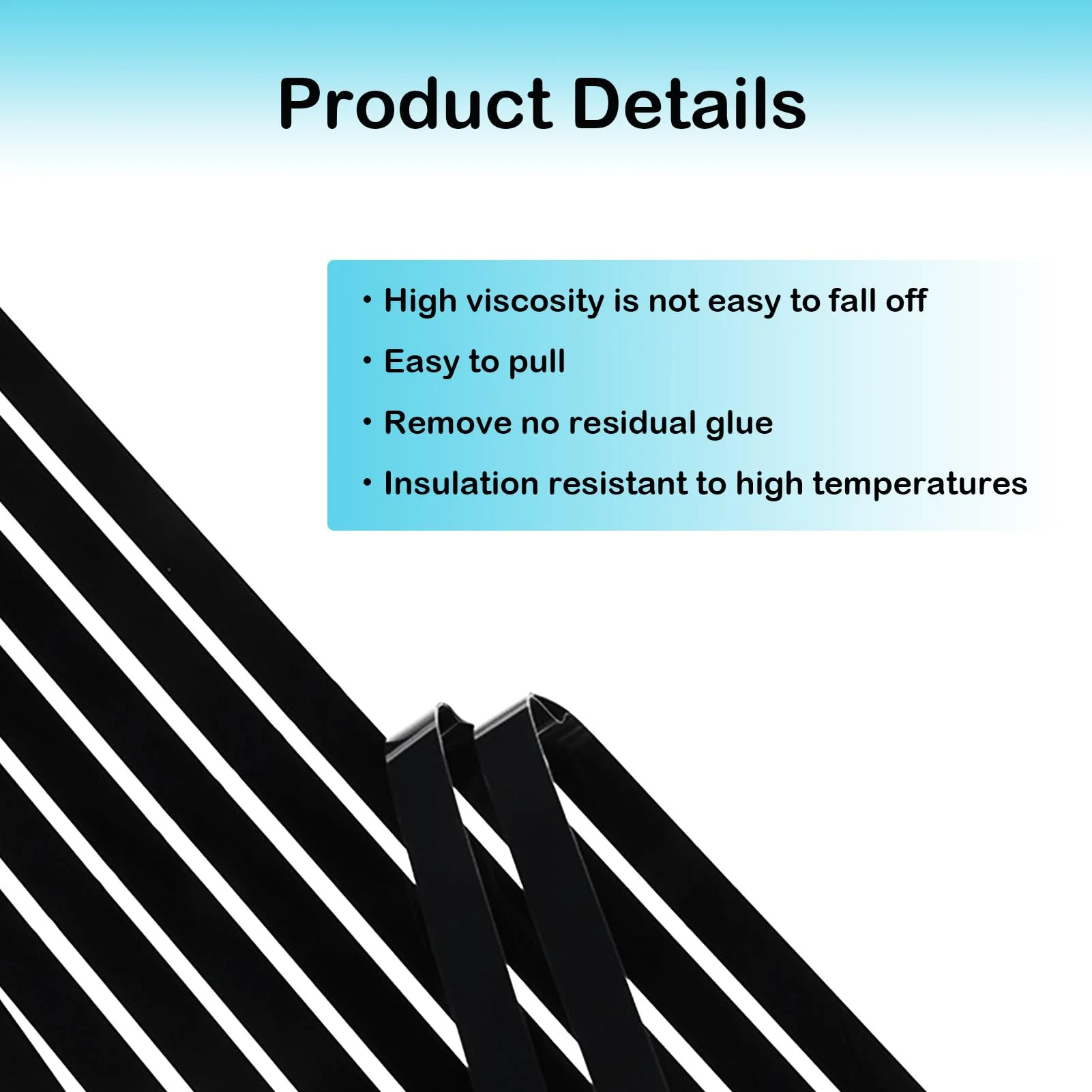 Laptop Screen Double Sided Tape for LED Display Replacement, Easy Stretch Adhesive Tape, Black Pull Tab Peel Tape, Non-Tracking Pull Resistant Adhesive Strips, Screen Repair Kit for Laptop - Image 3