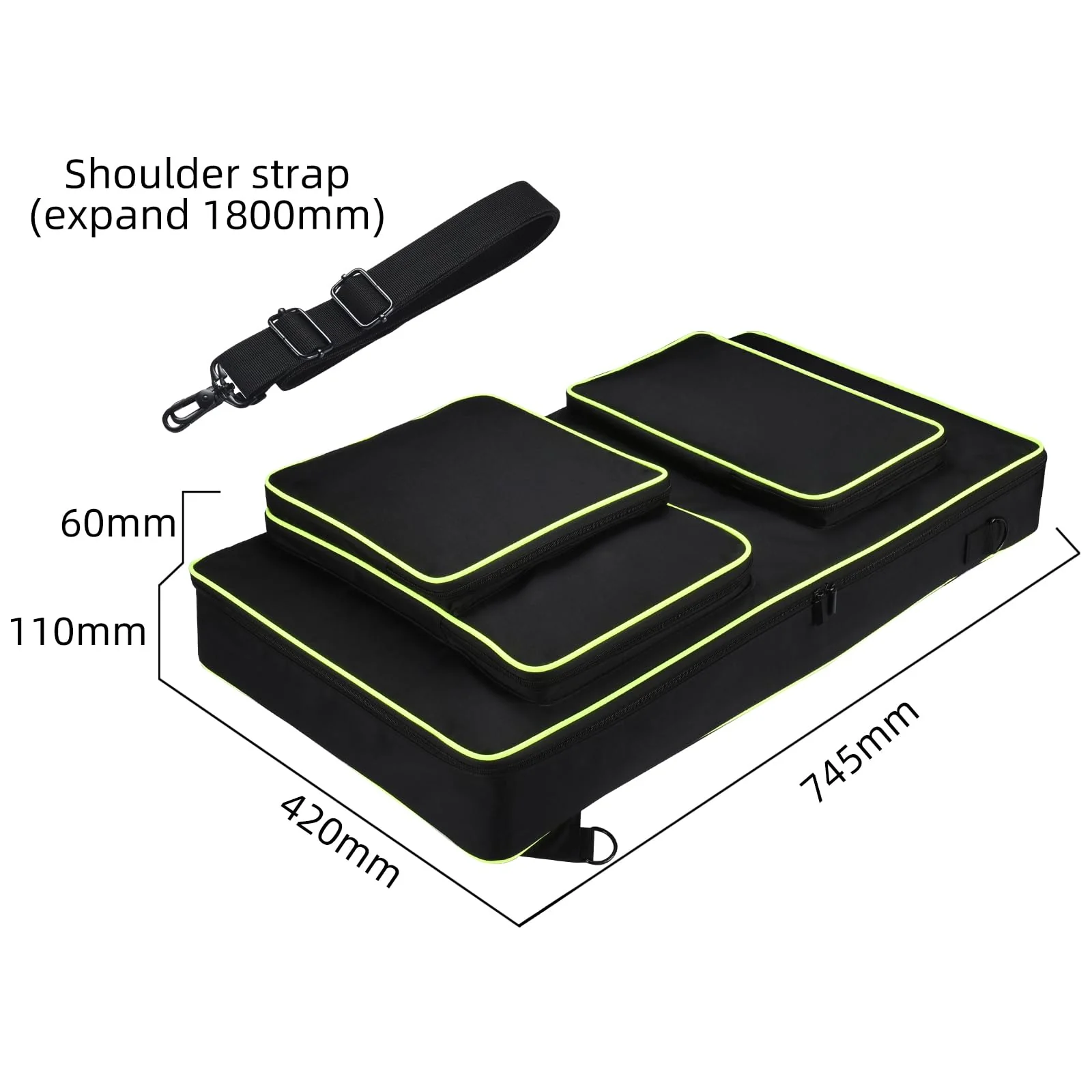 Large capacity DJ storage case for Alpha Theta DDJ-GRV6/Pioneer DDJ FLX10/DDJ 1000/DDJ 1000SRT, Multi-functional storage bag for Outdoors Party Bar DDJ Flx10 Case - Image 6
