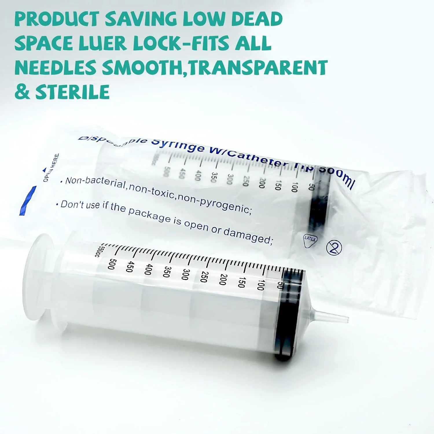 Large Syringe 500 ml Reusable Liquid Syringe with Catheter Plastic Syringe with Large Capacity for Laboratory, Industrial, Garden and Pet Feeding 500ml - Image 5