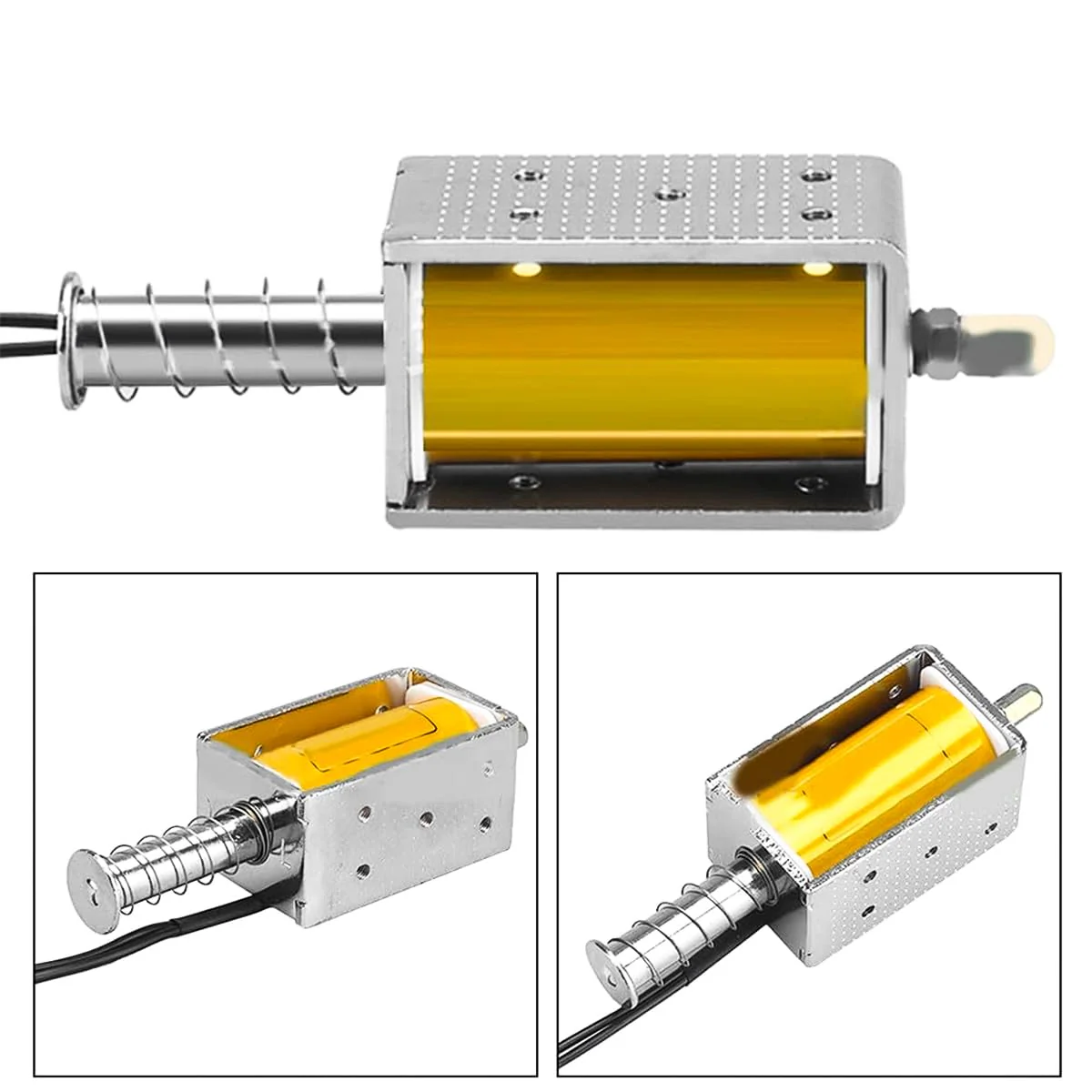 Laroal DC 12V 35mm Hub Electromagnet VS1 Load Switch Electromagnetic Coil Push Pull Electromagnetic Coil with Spring Return 8A for Vending Machines, Transport Equipment - Image 5