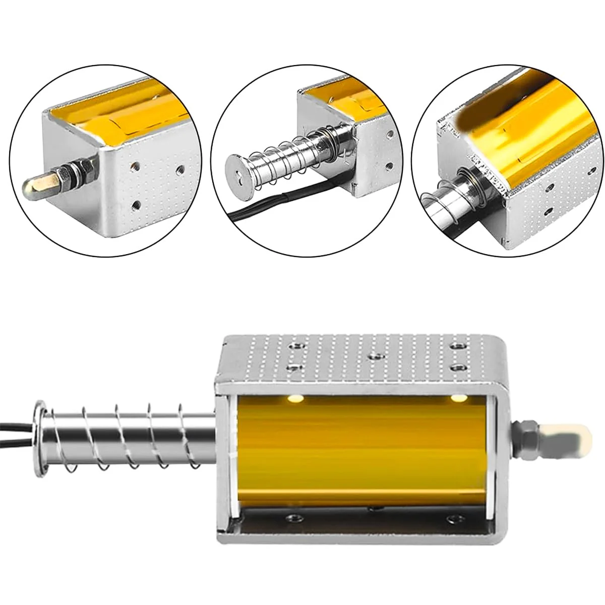 Laroal DC 12V 35mm Hub Electromagnet VS1 Load Switch Electromagnetic Coil Push Pull Electromagnetic Coil with Spring Return 8A for Vending Machines, Transport Equipment - Image 6