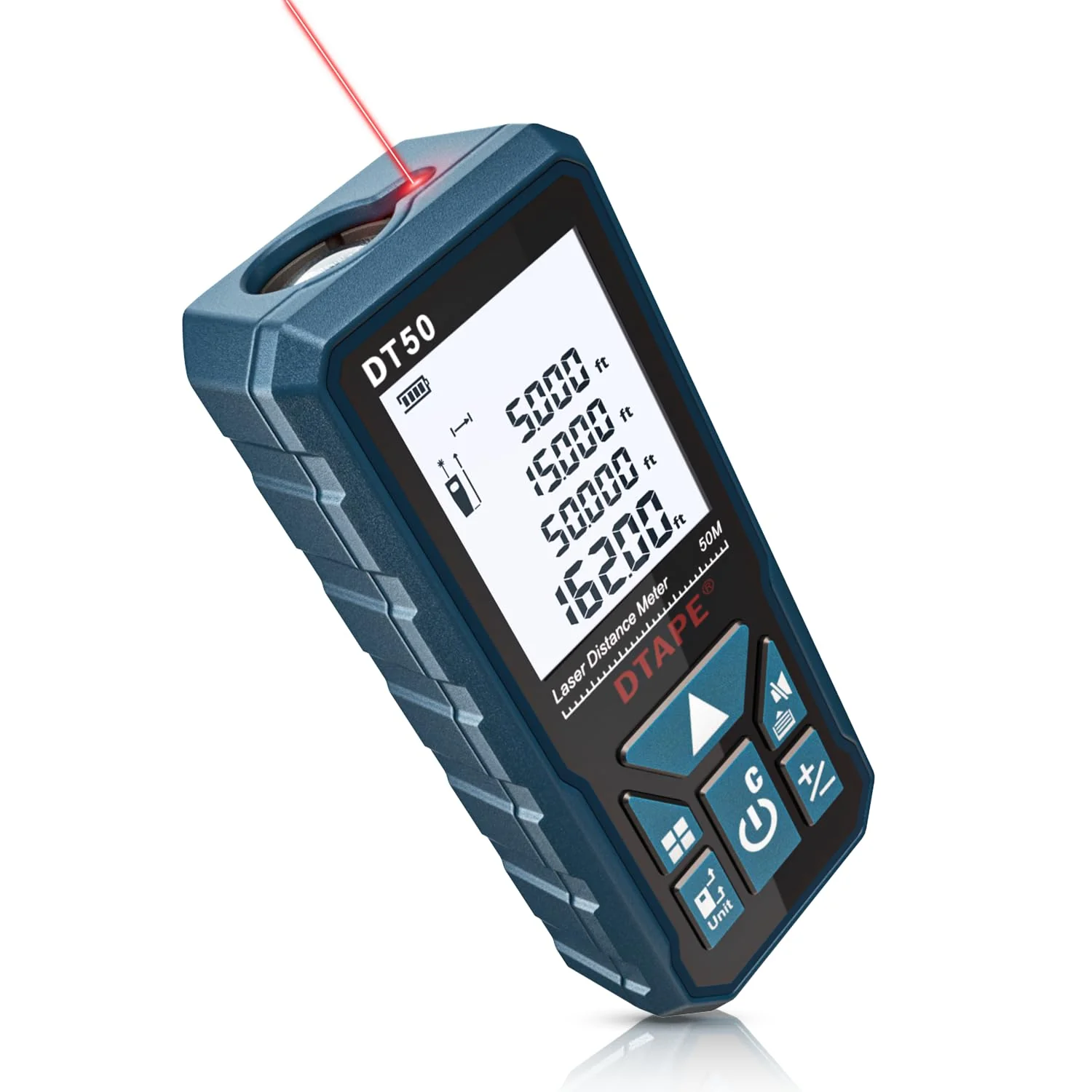 Laser Measure, DTAPE Digital Laser Distance Meter, Upgraded High-Accuracy Laser Measuring Tool, Electronic Tape Measure, 2" Backlit LCD Display, Area/Volume/Indirect Measurement, in/Ft/Ft+in/M 330ft - Image 9