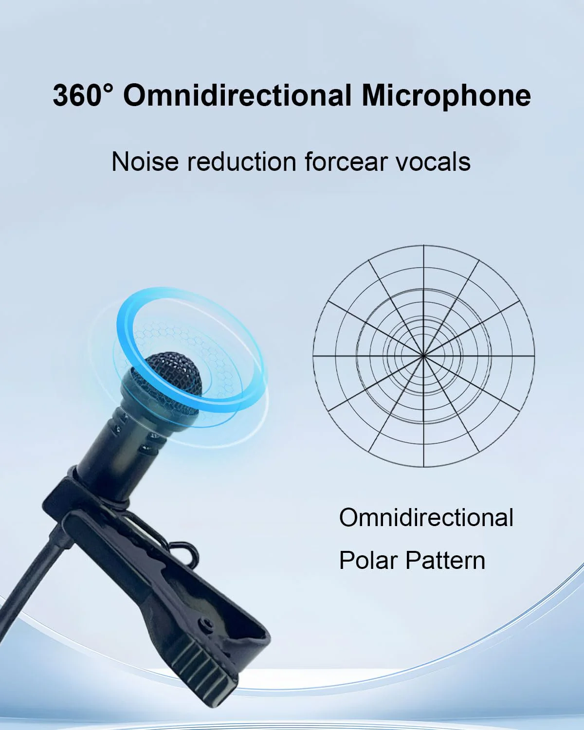 Lavalier Lapel Microphone for DJI MIC 1/2 for Rode GO II Wireless Transmitter, 3.5mm Plug Straight-Headed Omnidirectional Condenser Wired Mics for YouTube Vlog Interview 3.5mm Plug Only for DJI Straight-headed - Image 3