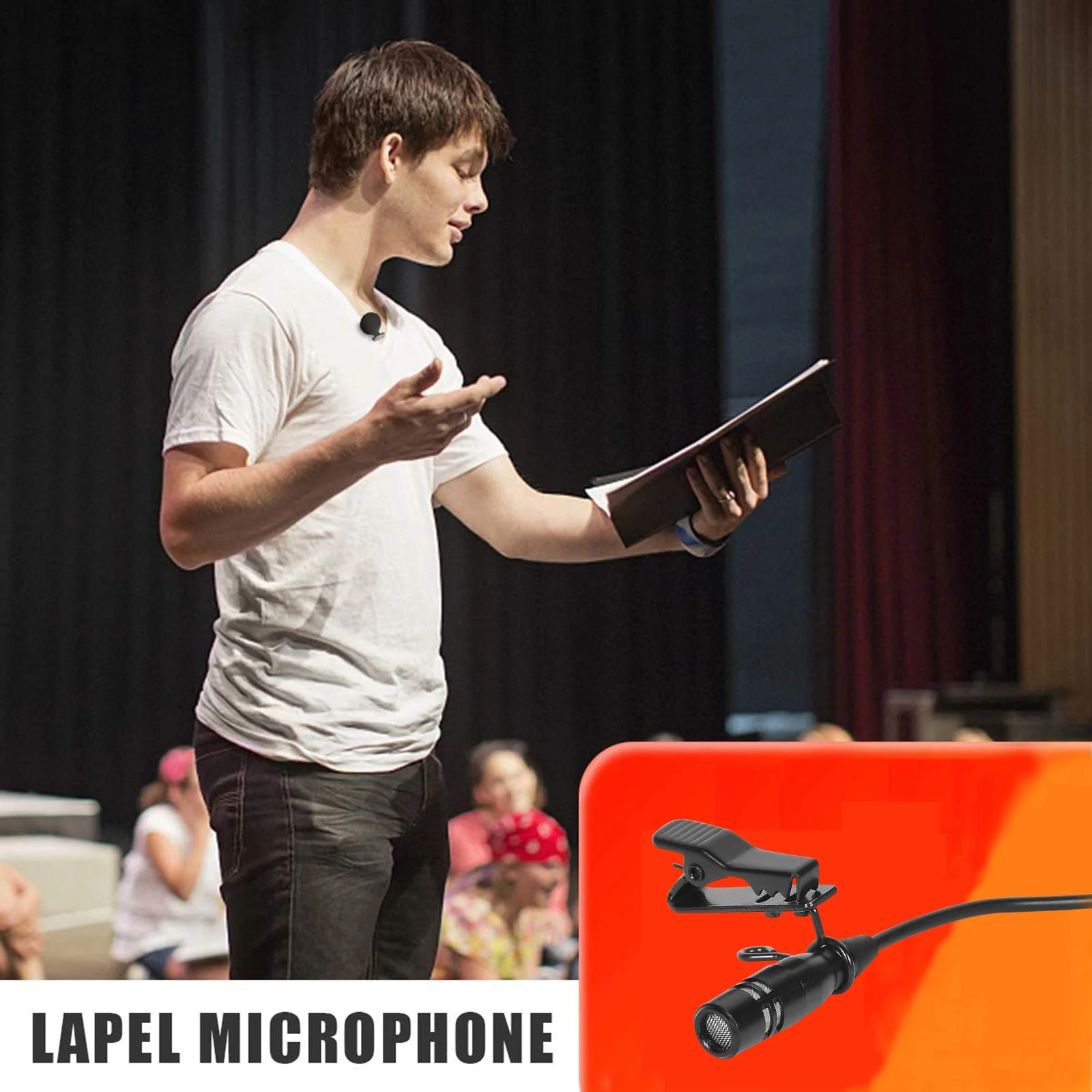 Lavalier Microphone Lapel Microphone Compatible with AKG Samson Wireless Transmitter - Unidirectional Condenser Mic - Mini XLR TA3F Plug Mini XLR TA3F Plug for AKG Only - Image 8